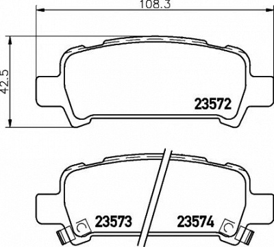 HELLA PAGID 8db355009401 -  Комплект тормозных колодок, дисковый тормоз